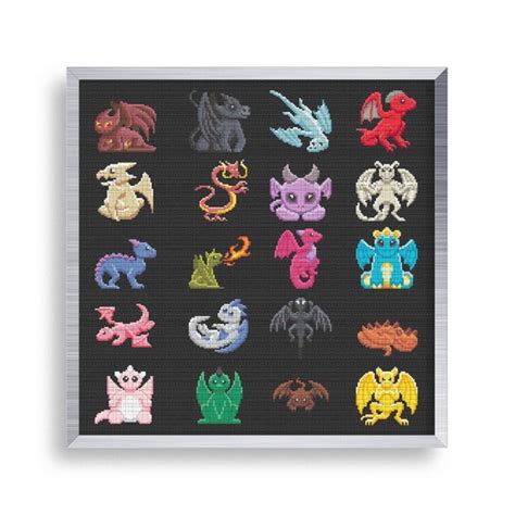 dragon cross stitch charts|More.